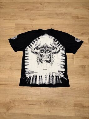 Darc Sport Black & White Tie-Dye Viking Skull Short Sleeve Tee